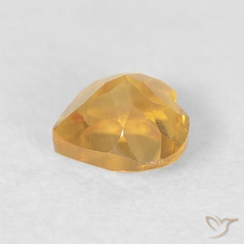 Citrino Oro brillante naturale da 0.45 ct, Cuore, VVS