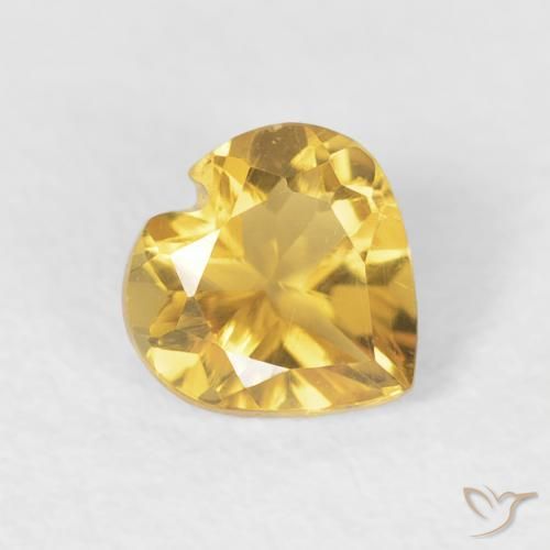 Citrino Dorato naturale da 0.42 ct, Cuore, VVS