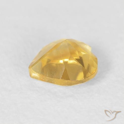 Citrino Oro medio naturale da 0.40 ct, Cuore, VVS