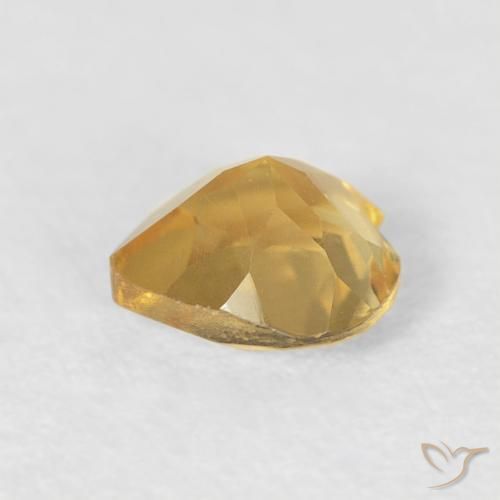 Citrino Oro brillante naturale da 0.42 ct, Cuore, VVS
