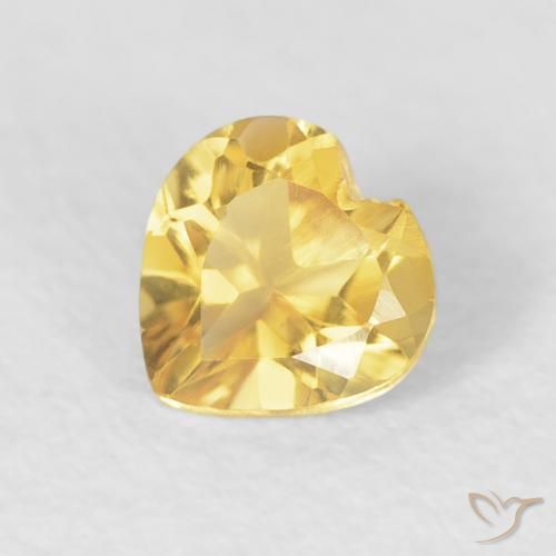 0.42ct Naturale Dorato Citrino, Cuore, VVS