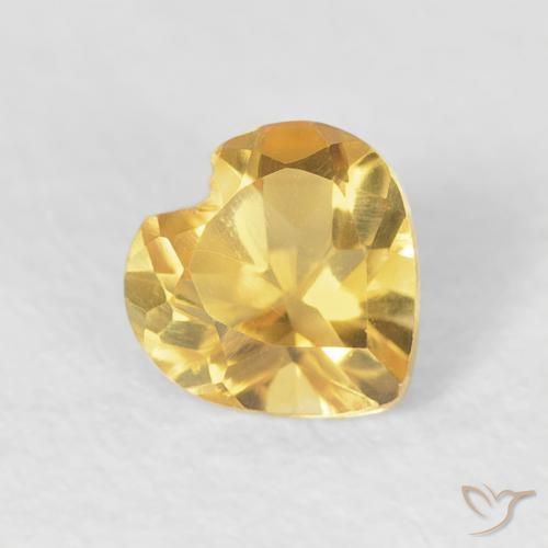 Citrino Dorato naturale da 0.42 ct, Cuore, VVS