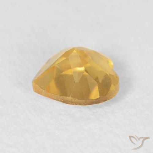 Citrino Dorato naturale da 0.42 ct, Cuore, VVS