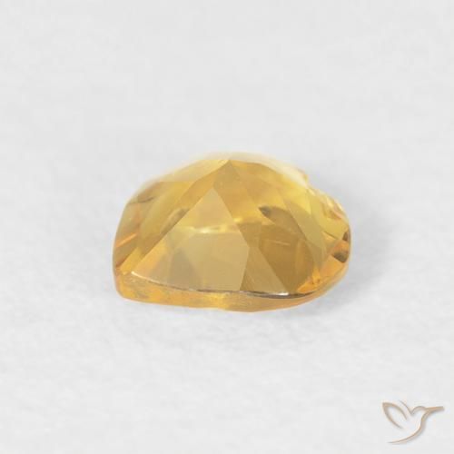 Citrino Oro medio naturale da 0.35 ct, Cuore, VVS