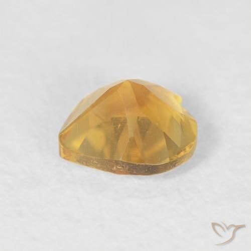 Citrino Dorato naturale da 0.38 ct, Cuore, VVS