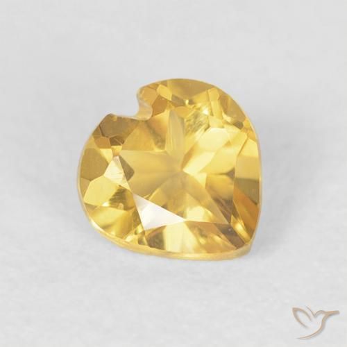 Citrino Dorato naturale da 0.42 ct, Cuore, VVS