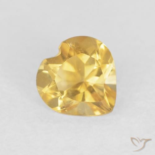 Citrino Oro medio naturale da 0.64 ct, Cuore, VVS