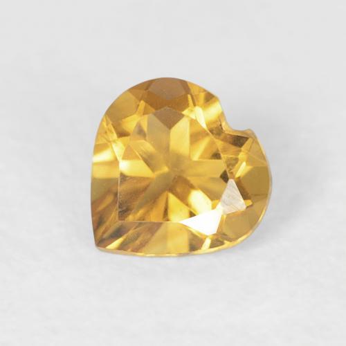 0.37ct Naturale Dorato Citrino, Cuore, VVS