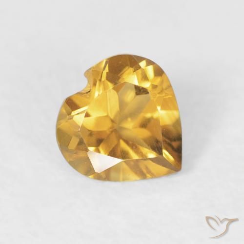 Citrino Oro medio naturale da 0.44 ct, Cuore, VVS