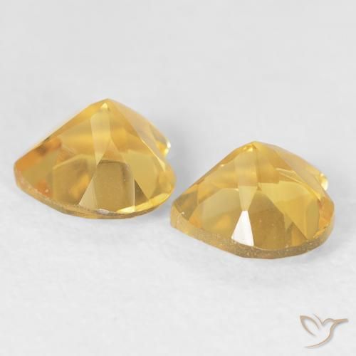 Gemme di Citrino Arancio Dorato Profondo naturale da 1.42 ct, Cuore, VVS