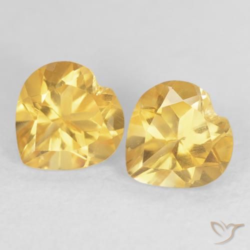 1.49ctw Naturale Oro brillante Citrino, Cuore, VVS