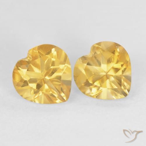 Gemme di Citrino Oro brillante naturale da 1.49 ct, Cuore, VVS