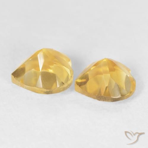 Gemme di Citrino Oro brillante naturale da 1.49 ct, Cuore, VVS