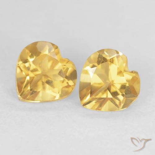 0.88ctw Naturale Dorato Citrino, Cuore, VVS