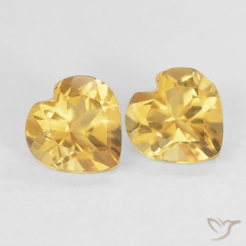 Gemme di Citrino Dorato naturale da 0.88 ct, Cuore, VVS
