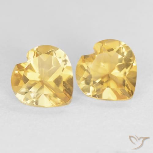 Gemme di Citrino Oro medio naturale da 1.45 ct, Cuore, VVS