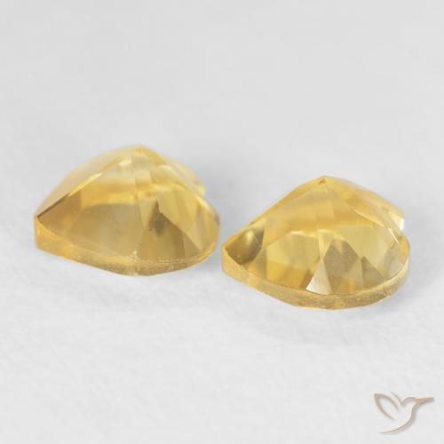 Gemme di Citrino Oro medio naturale da 1.45 ct, Cuore, VVS