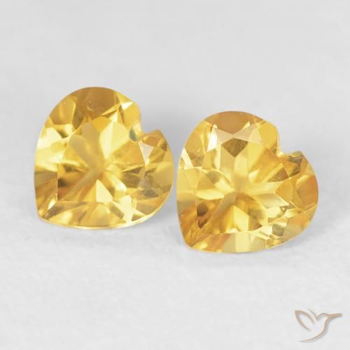 0.84ctw Naturale Oro brillante Citrino, Cuore, VVS