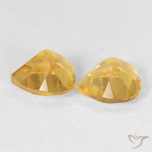Gemme di Citrino Oro brillante naturale da 0.84 ct, Cuore, VVS