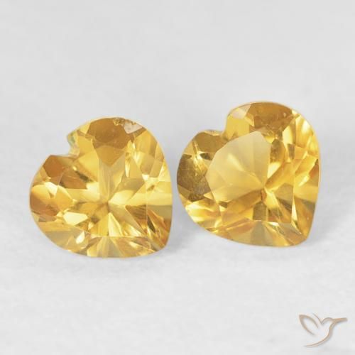 Gemme di Citrino Oro brillante naturale da 0.90 ct, Cuore, VVS