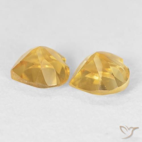 Gemme di Citrino Oro brillante naturale da 0.90 ct, Cuore, VVS