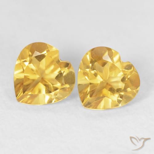 0.90ctw Naturale Oro profondo Citrino, Cuore, VVS