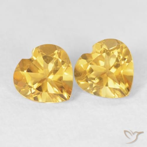 Gemme di Citrino Oro profondo naturale da 0.90 ct, Cuore, VVS
