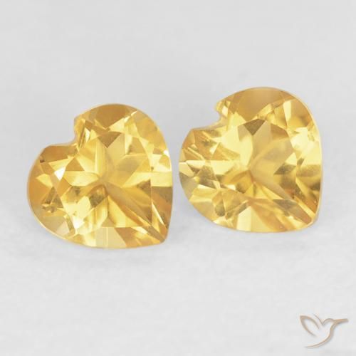 Gemme di Citrino Oro brillante naturale da 0.92 ct, Cuore, VVS