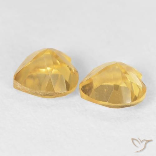 Gemme di Citrino Oro brillante naturale da 0.92 ct, Cuore, VVS