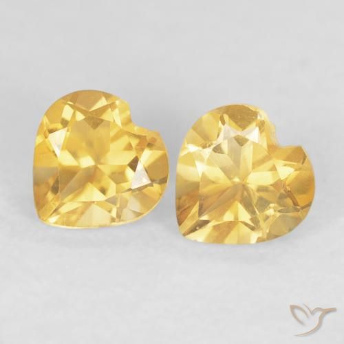 0.90ctw Naturale Oro brillante Citrino, Cuore, VVS