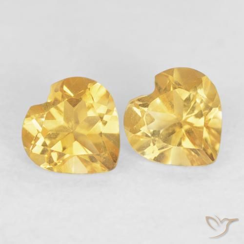 Gemme di Citrino Oro brillante naturale da 0.90 ct, Cuore, VVS