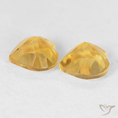 Gemme di Citrino Oro brillante naturale da 0.90 ct, Cuore, VVS