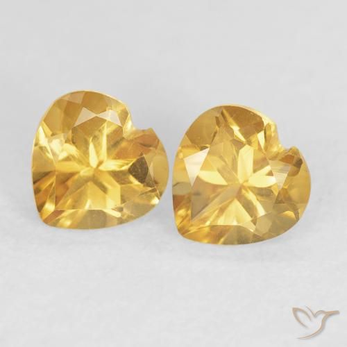0.89ctw Naturale Dorato Citrino, Cuore, VVS