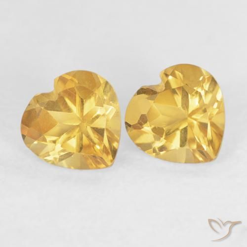 Gemme di Citrino Dorato naturale da 0.89 ct, Cuore, VVS