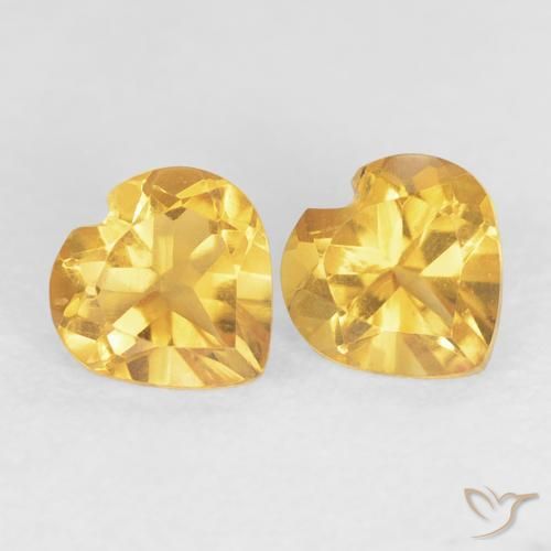 0.90ctw Naturale Oro medio Citrino, Cuore, VVS