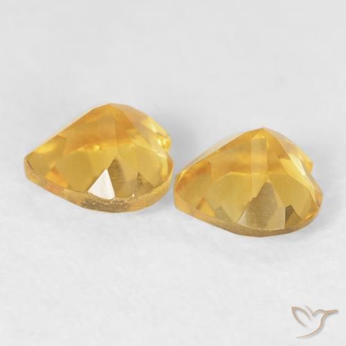 Gemme di Citrino Oro medio naturale da 0.90 ct, Cuore, VVS