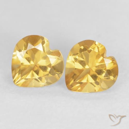 0.96ctw Naturale Oro profondo Citrino, Cuore, VVS
