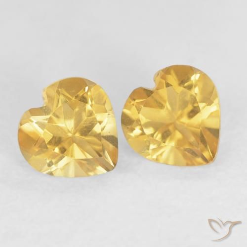 Gemme di Citrino Oro profondo naturale da 0.96 ct, Cuore, VVS