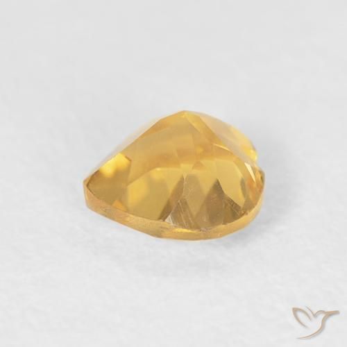 Citrino Oro brillante naturale da 0.38 ct, Cuore, VVS-VS