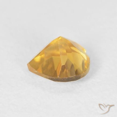 Citrino Oro brillante naturale da 0.41 ct, Cuore, VVS-VS