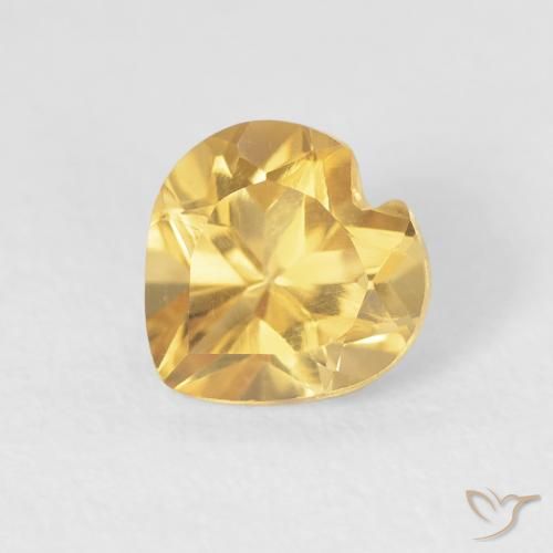 0.78ct Naturale Oro medio Citrino, Cuore, VVS-VS