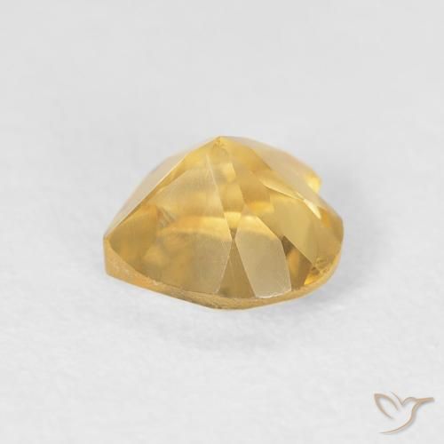 Citrino Oro medio naturale da 0.78 ct, Cuore, VVS-VS