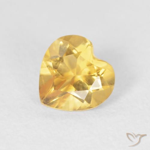 0.68ct Naturale Oro medio Citrino, Cuore, VVS-VS