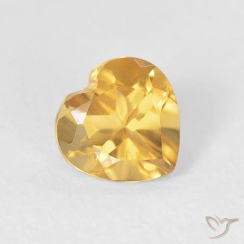 0.73ct Naturale Oro medio Citrino, Cuore, VVS-VS