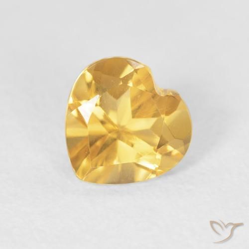 Citrino Oro medio naturale da 0.73 ct, Cuore, VVS-VS