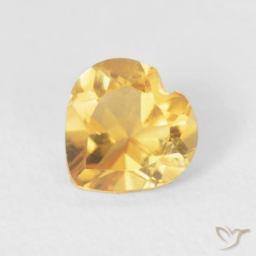 0.79ct Naturale Oro medio Citrino, Cuore, VVS-VS