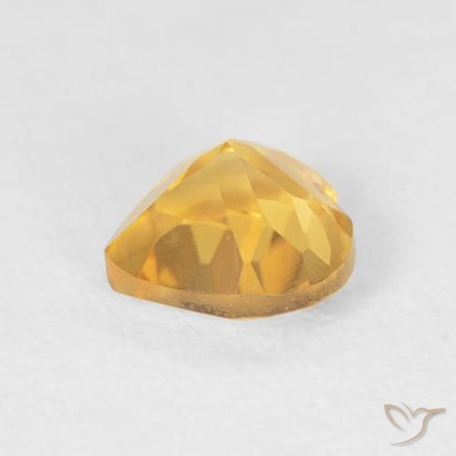 Citrino Oro medio naturale da 0.79 ct, Cuore, VVS-VS