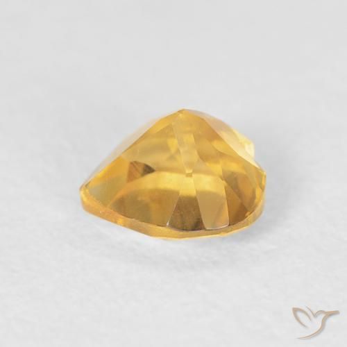Citrino Oro medio naturale da 0.44 ct, Cuore, VVS-VS