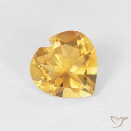 0.38ct Naturale Oro brillante Citrino, Cuore, VVS-VS