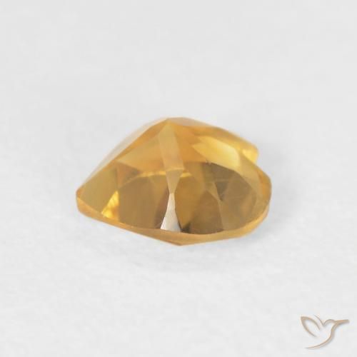 Citrino Oro brillante naturale da 0.38 ct, Cuore, VVS-VS